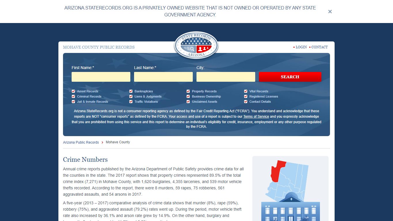 Mohave County Arrest, Court, and Public Records | StateRecords.org