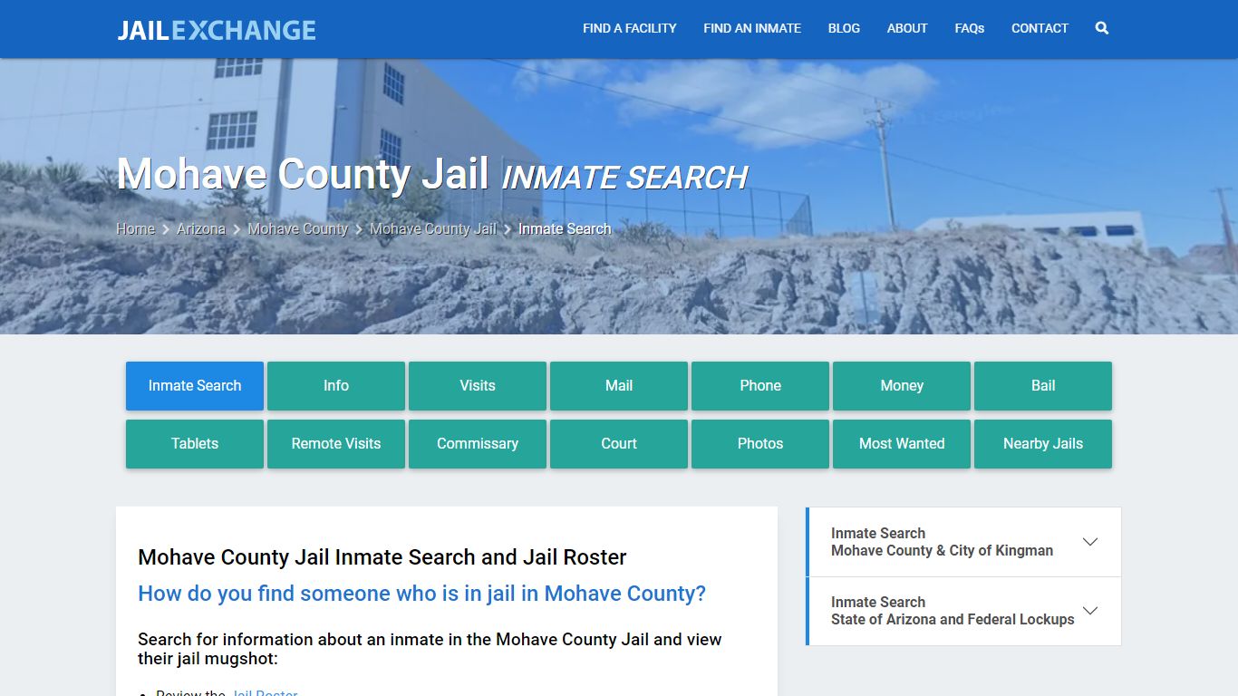Inmate Search: Roster & Mugshots - Mohave County Jail, AZ